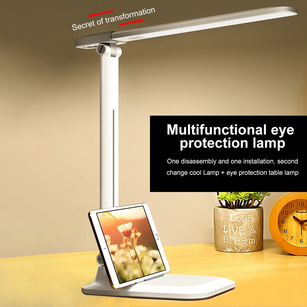 LED Desk Lamps Detachable Night Lamp Brightness Adjustable Reading Lamp Built in Battery USB Rechargeable LED Table Lamp