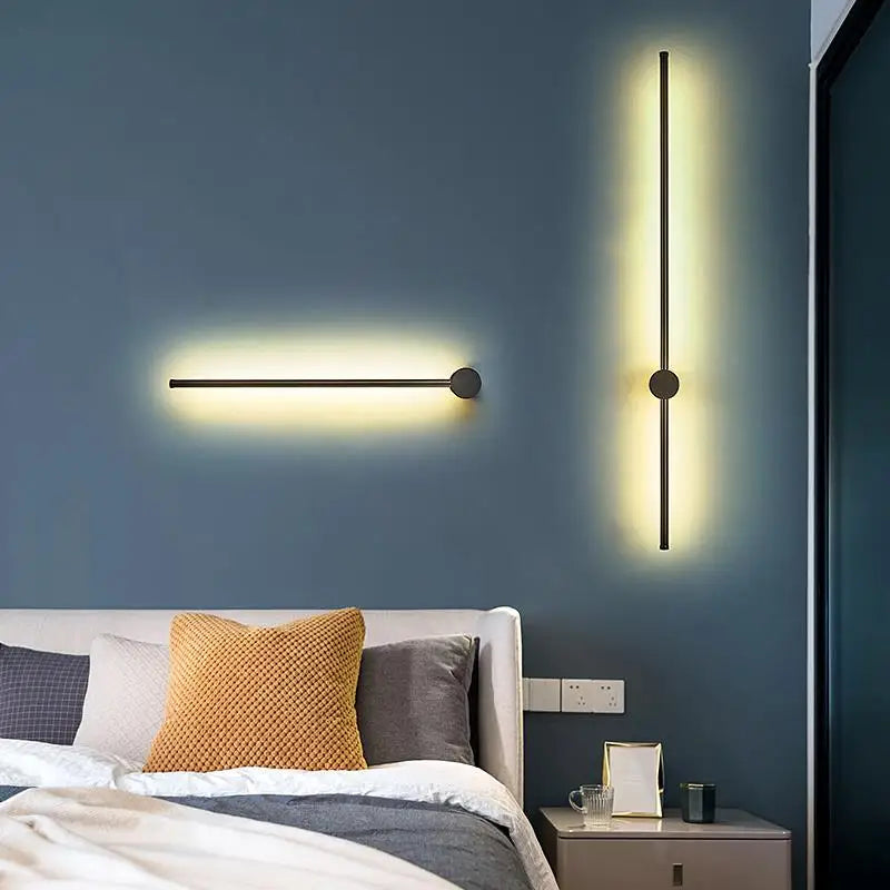 Nordic Desing Long Wall Lamp Modern Led Wall Light for Living Room Bedroom LED Bedside Lamp Home Decor Wall Sconces Lights Lamps