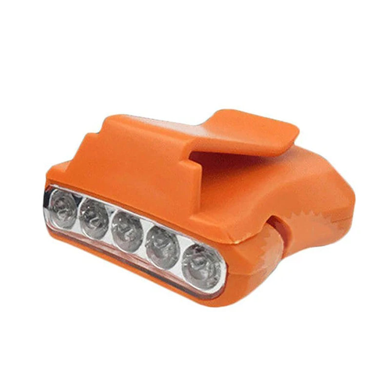 5 LED Headlamp Cap Light 90 Degree Rotatable Clip-On Hat Torch Light Outdoor Camping Hiking Fishing Head Lantern Lamp